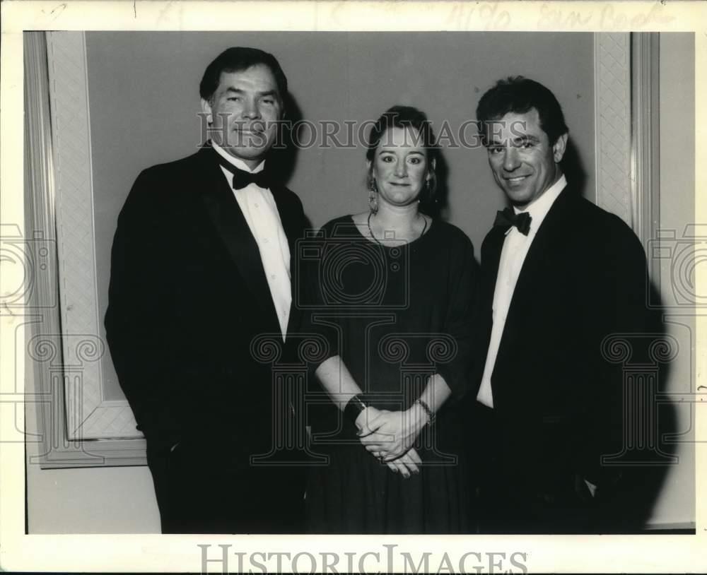 1990 Press Photo Ron Swoboda, Nancy Mauti, Bobby Valentine at Hall of Fame event