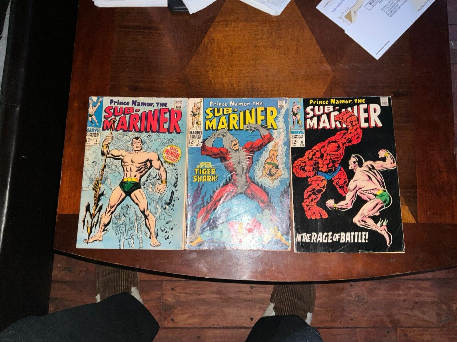 Vintage Marvel Sub-Mariner (vol.#1 ) 3bk Lot. #’s 1, 5, And 8