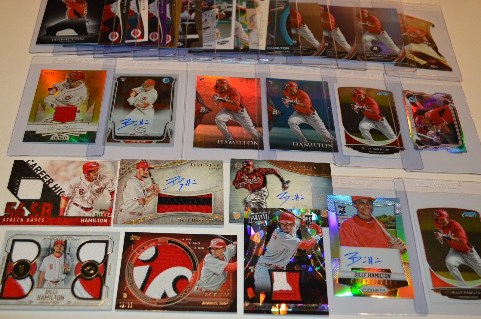 THE ULTIMATE BILLY HAMILTON ROOKIE, AUTO, PATCH, INSERT, CARD COLLECTION ETC