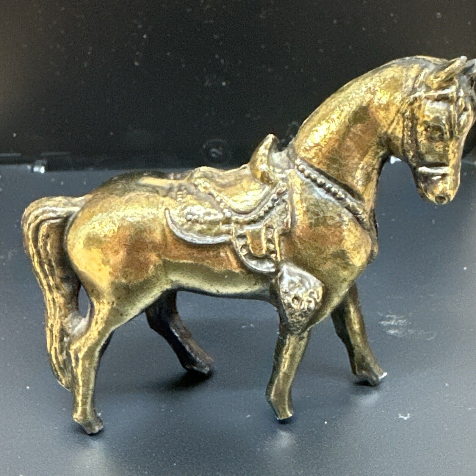 VINTAGE ~ Solid Brass Horse  ~ 2 1/2” Tall