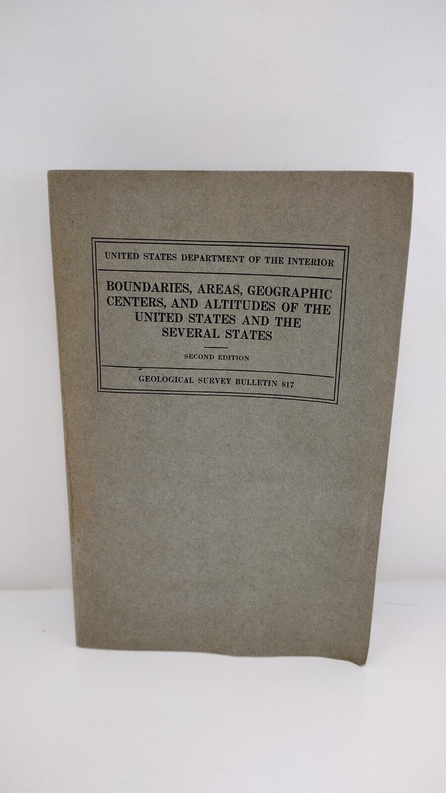 1932 US Department of Interior Geological Survey Bulletin 817 With Maps 