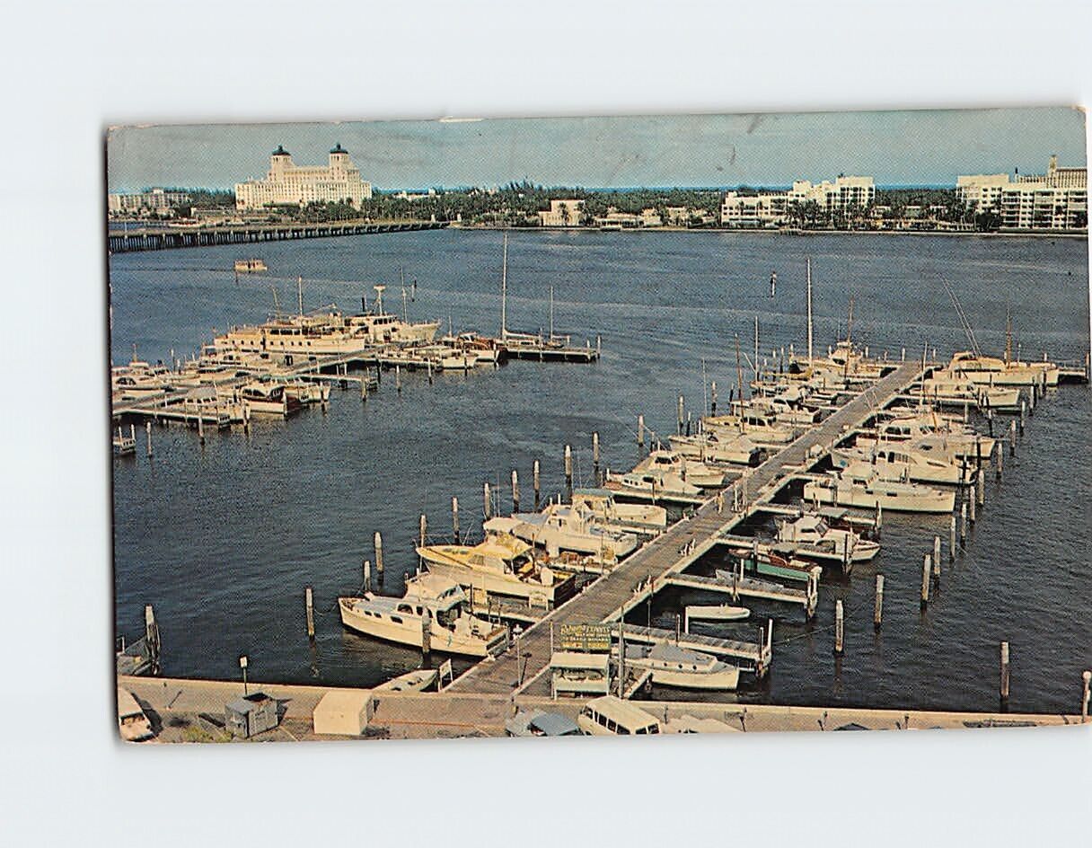 Postcard Yacht Basin West Palm Beach Florida USA