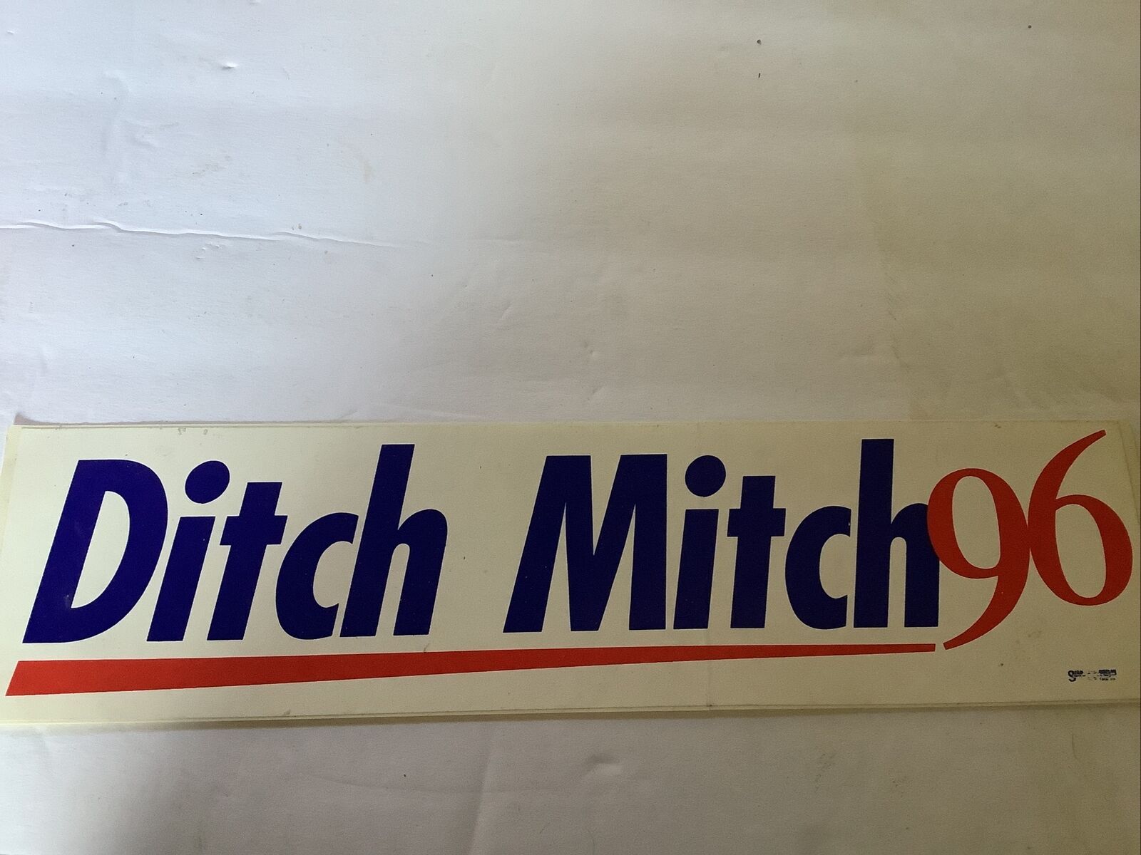 Vintage 1996 Ditch Mitch - Anti Mitch McConnell Bumper Sticker