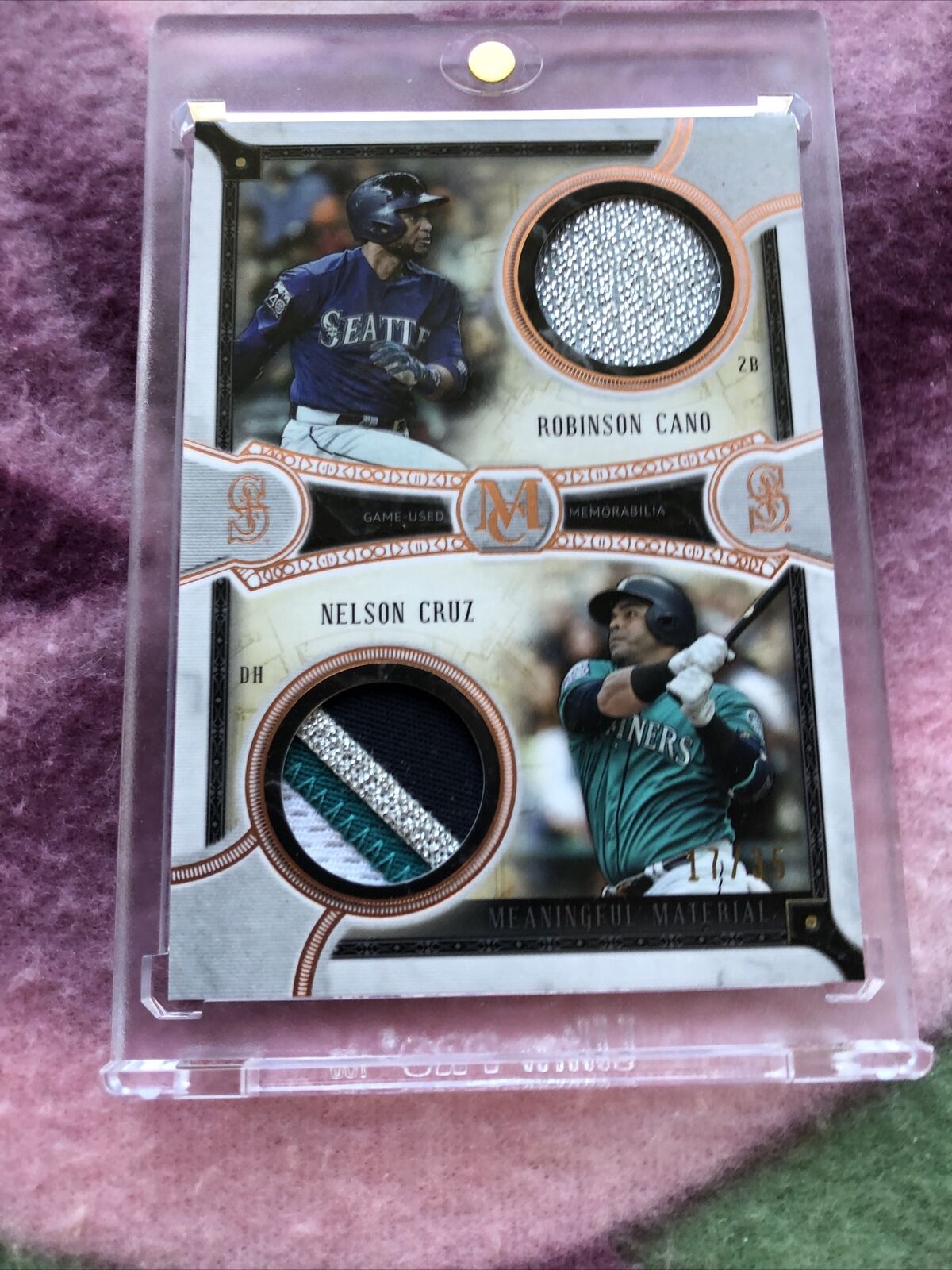 2018 topps museum Robinson Cano/Nelson Cruz 17/35 SP Dual Relic Patch Stunning