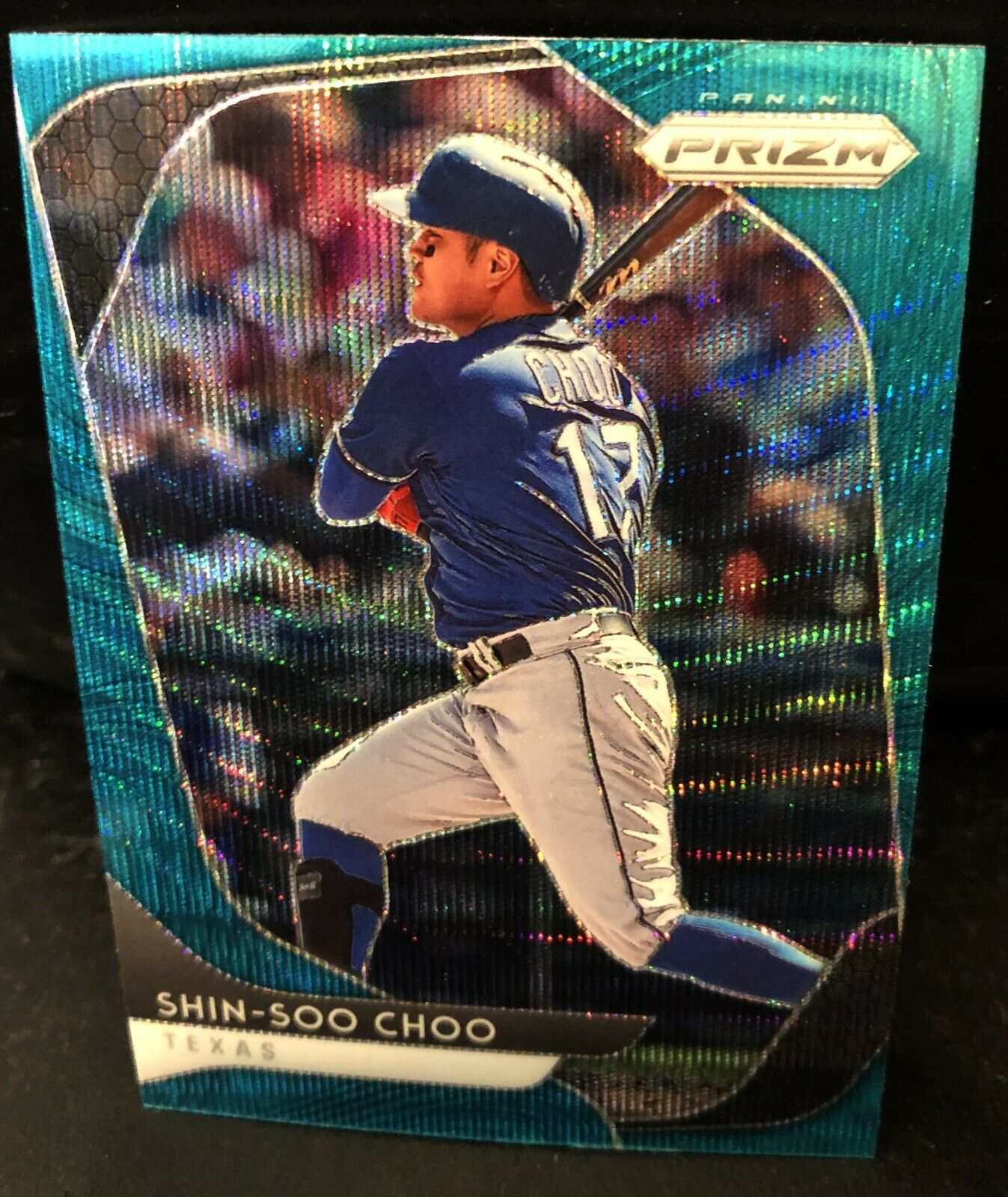 Shin-Soo Choo(Texas Rangers)2020 Panini Prizm Teal Wave Baseball Card