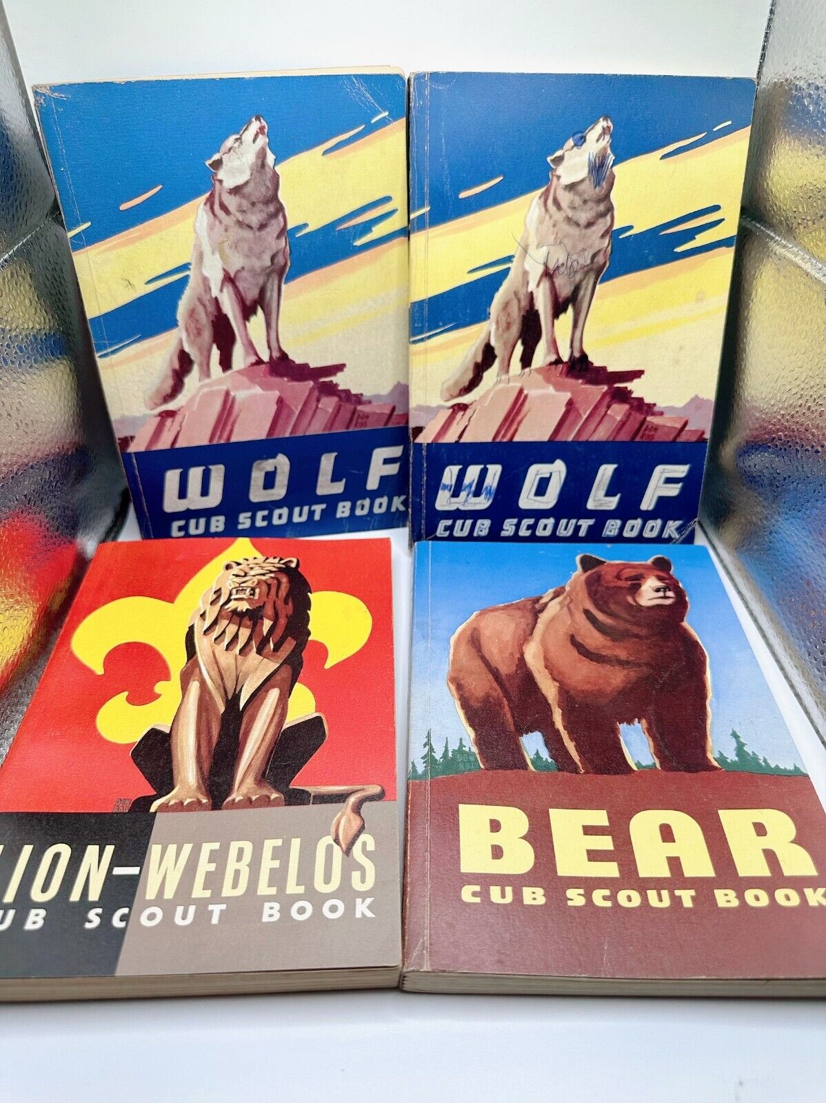 1960s Bear, Wolf, and Lion-Webelos Boy Scouts BSA NJ Cub Scout Books - Lot of 4