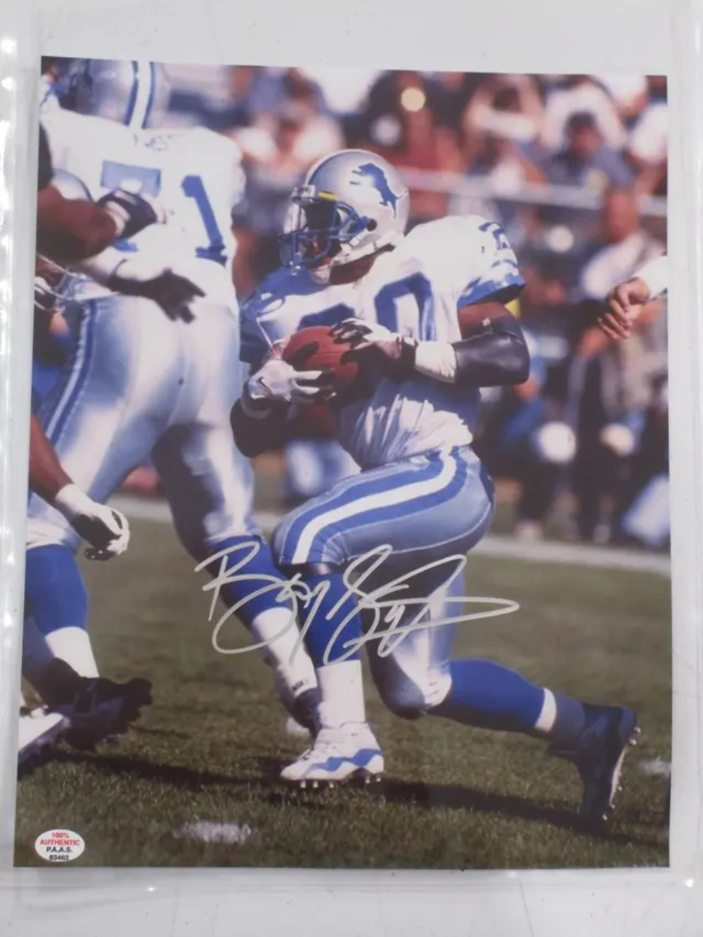 Barry Sanders of the Detroit Lions signed autographed 8x10 photo PAAS COA 463