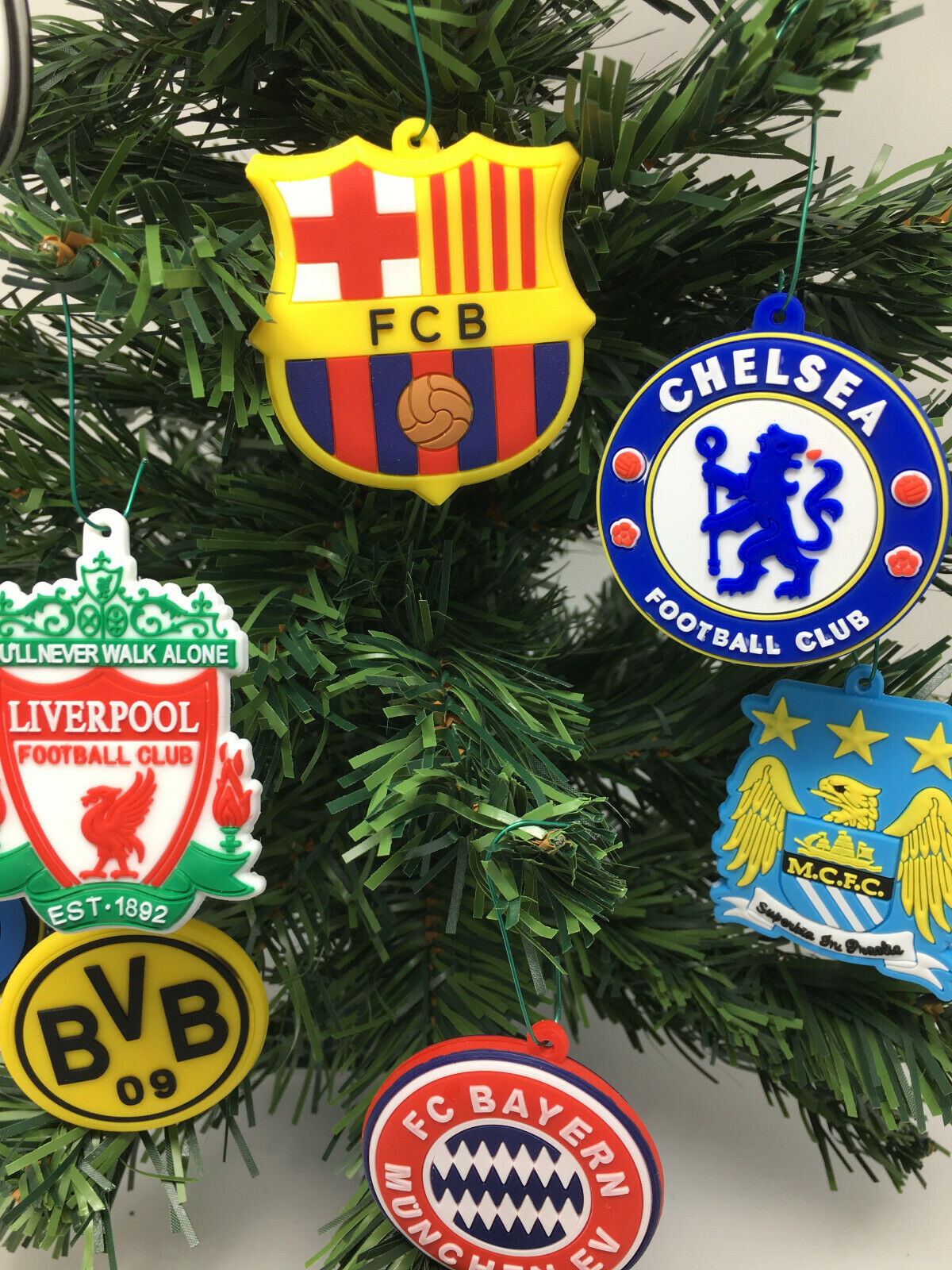 Champions League European Soccer Christmas Ornaments 12 Piece Set  Real Madrid