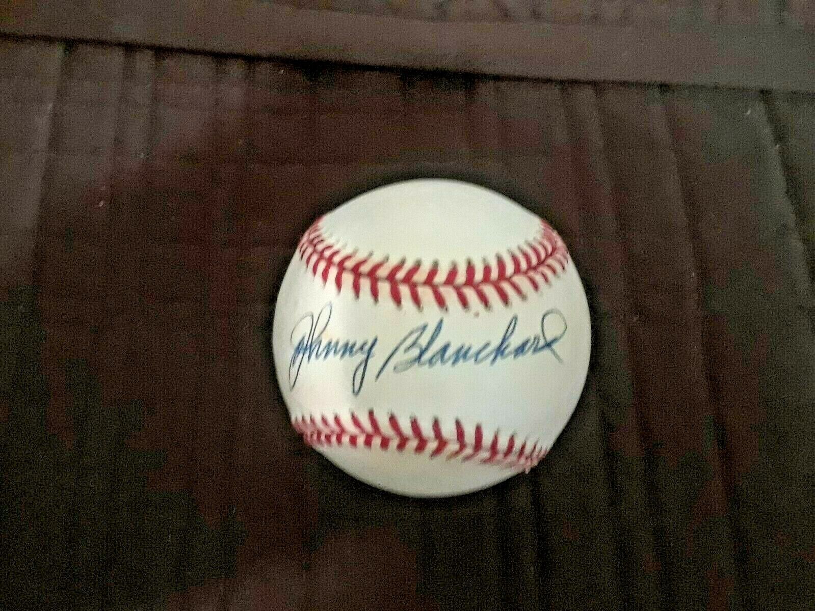 Johnny Blanchard signed American League Baseball