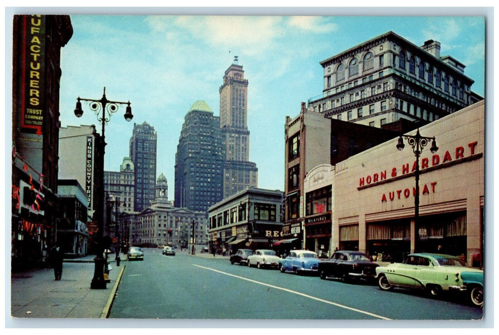 c1950's Automat, Trust Company, Borough Hall & Court Street Brooklyn NY Postcard
