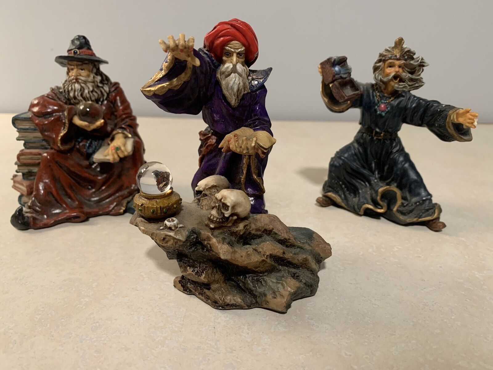 Summit Collection Wizard Statue Figure Lot Of 3 Myths & Legends 1998-1999