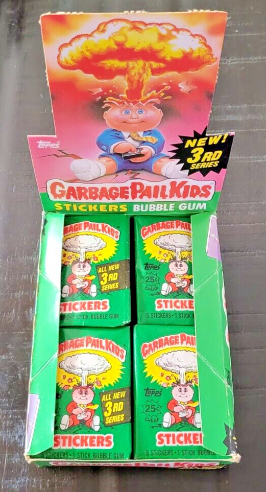 1x 1986 TOPPS Garbage Pail Kids Series 3 Pack Factory Sealed Box Fresh GPK OS3