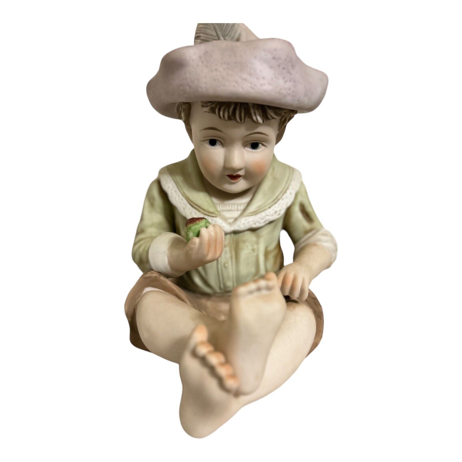 Vintage RARE Antique Germany Bisque Porcelain Baby Toddler Figurine 12 1/4\'\'