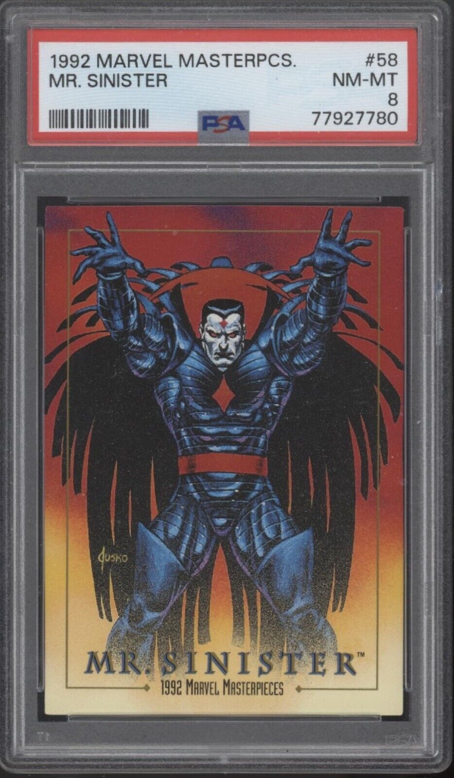 Mr. Sinister 1992 Skybox Marvel Masterpieces #58 PSA 8