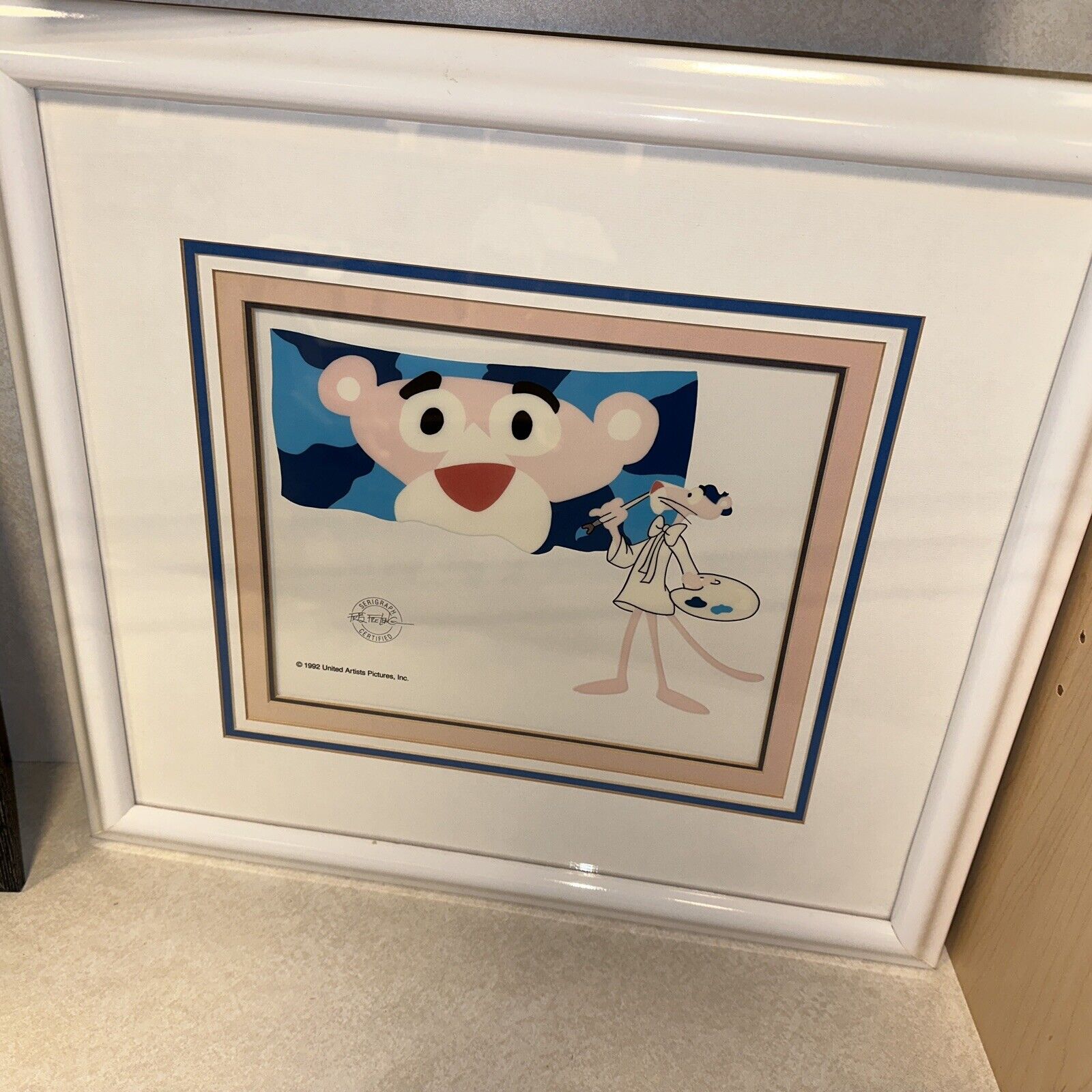 Pink Panther Serigraph Friz Freleng Certified Nicely Framed And Matted 