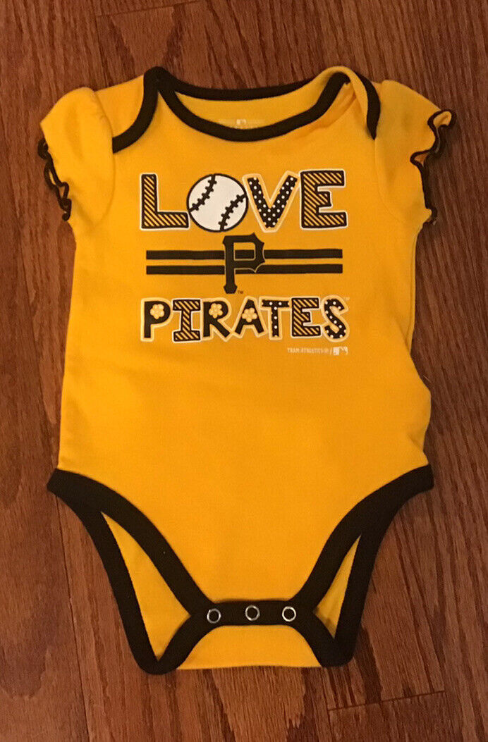 New Pittsburgh Pirates One Piece Baby Girls Outfit 6/9 Months
