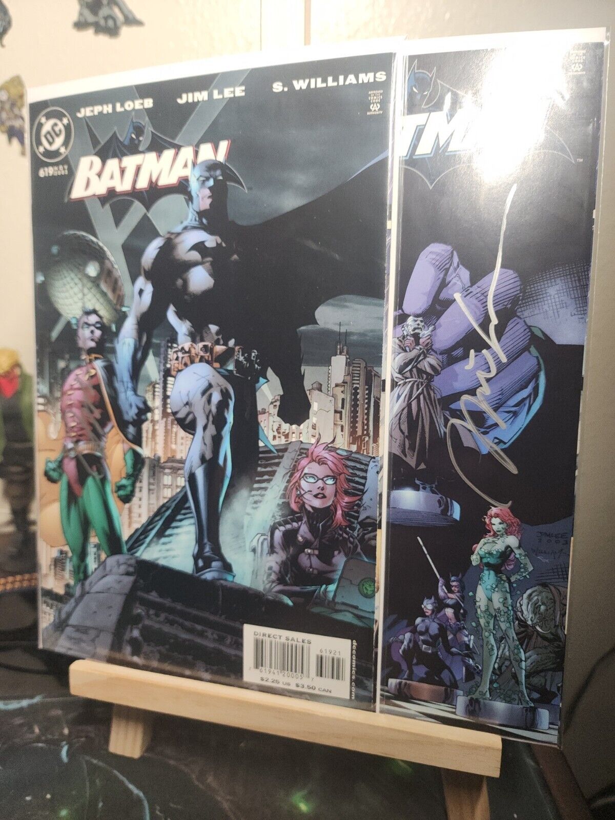 Batman 619 + 619 Second Printing Both Signed By Jim Lee.