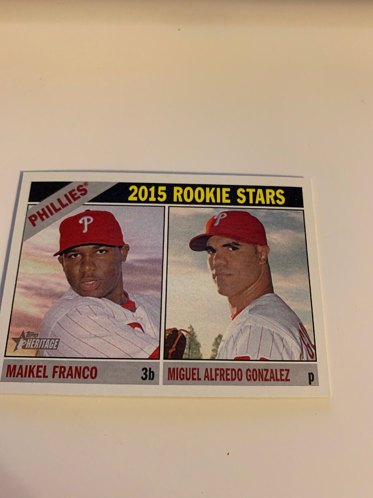 2015 Topps Heritage #254 Maikel Franco/Miguel Alfredo Gonzalez Rookie Phillies