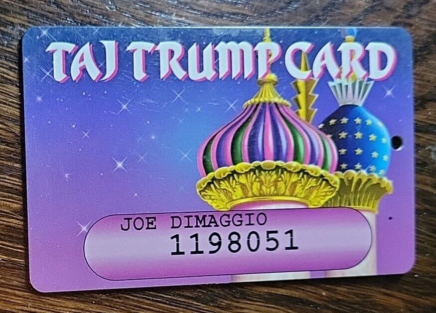 JOE DIMAGGIO Personal 1990s  Donald Trump Taj Mahal Players  Card 1/1