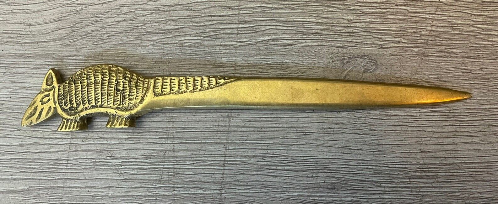 Unique brass plated Armadillo letter opener