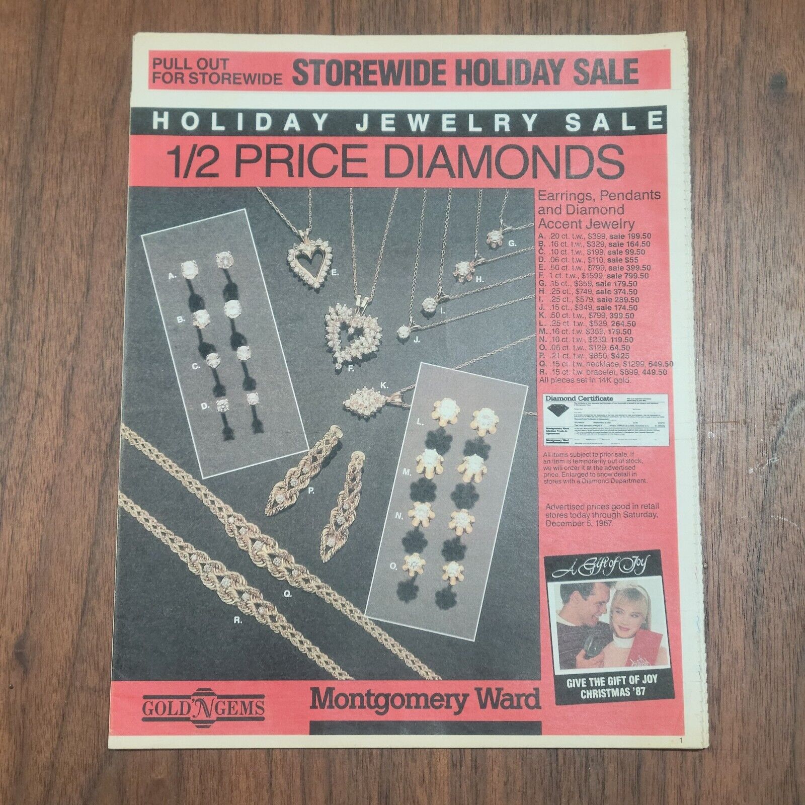 Vintage 1987 Montgomery Ward Holiday Sale Mailer Excellent Condition