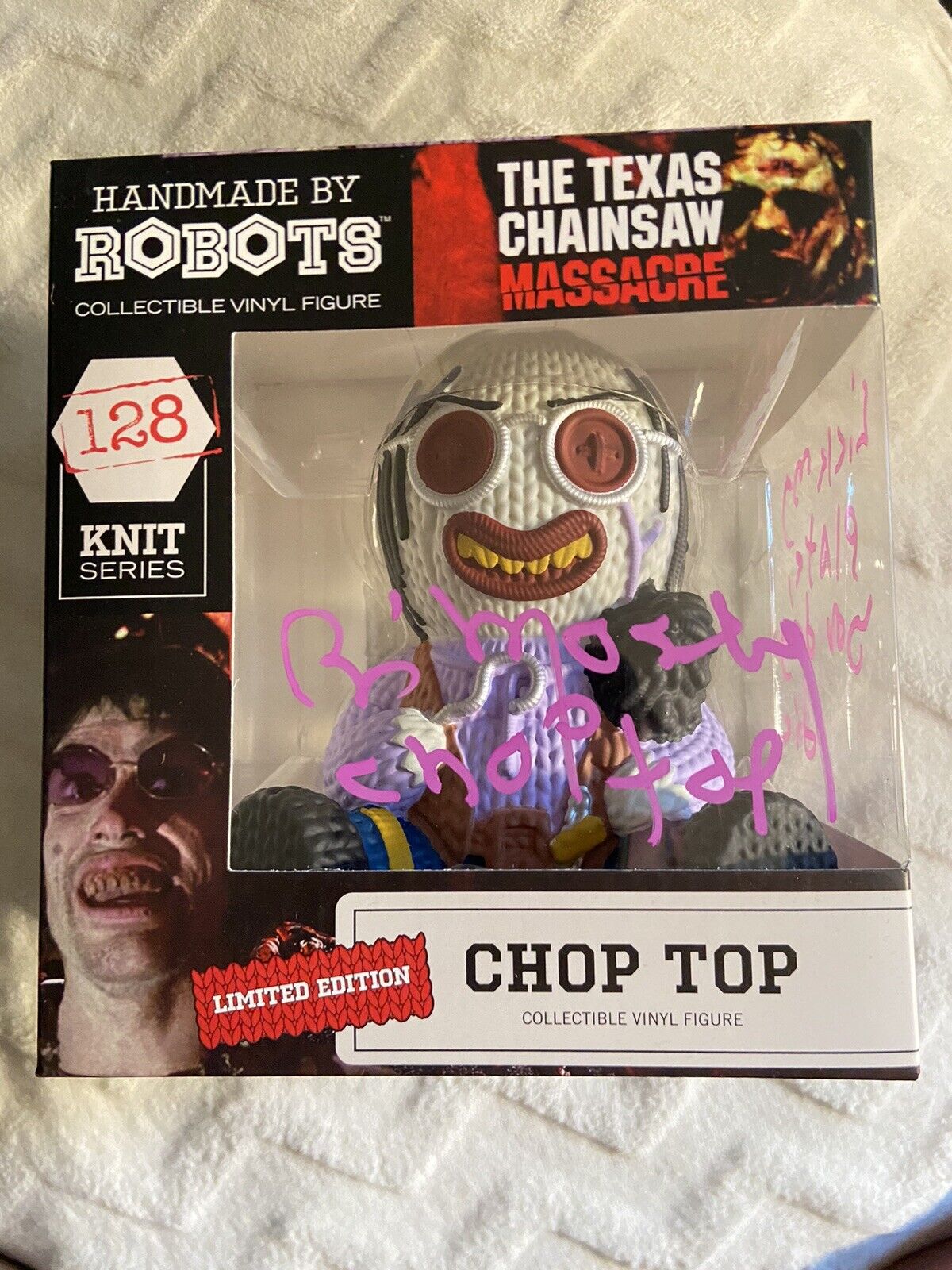 Bill Moseley Signed Chop Top Knit-Look 5-in Vinyl Handmade By Robots