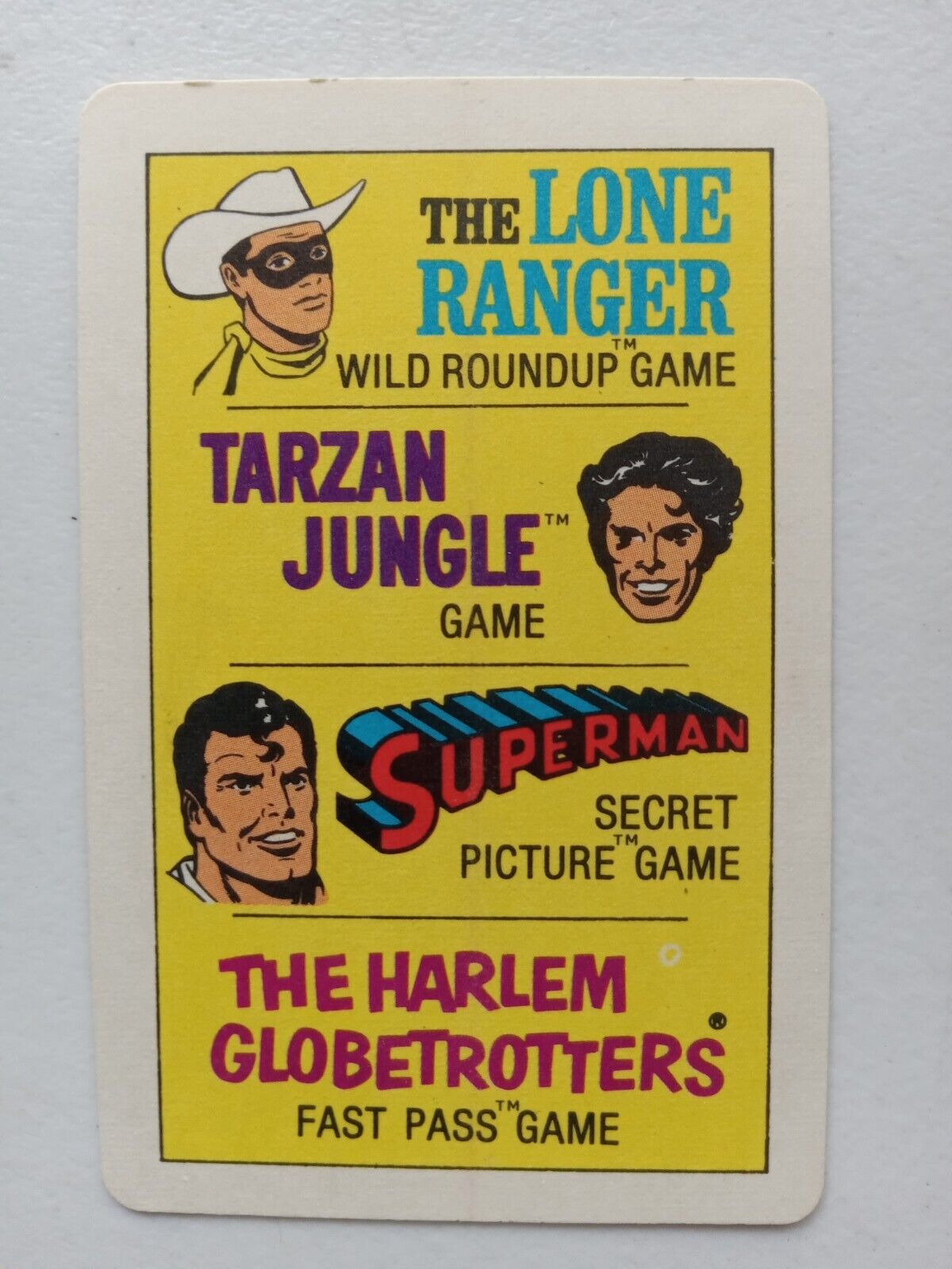 1971 MATTEL TARZAN 6 PIECES PERFORATED GAME PIECE CARD JACK KIRBY