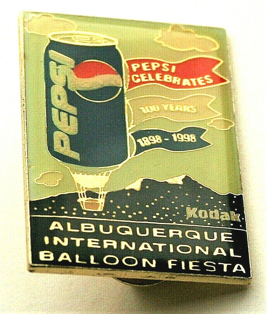 1998 Pepsi 100 years Albuquerque Intl Balloon Fiesta Lapel Pin Nos New Kodak