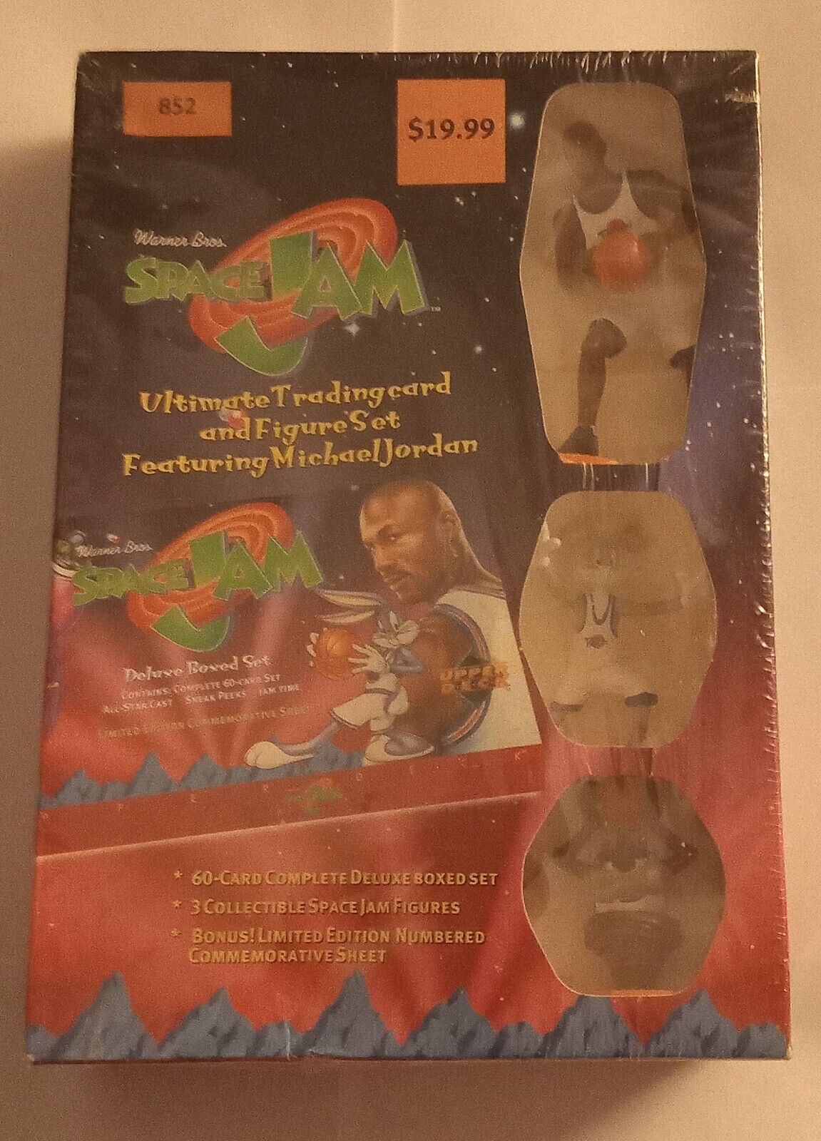 1996 Upper Deck Space Jam Deluxe Trading Card & Figurines Set Sealed NIB Jordan