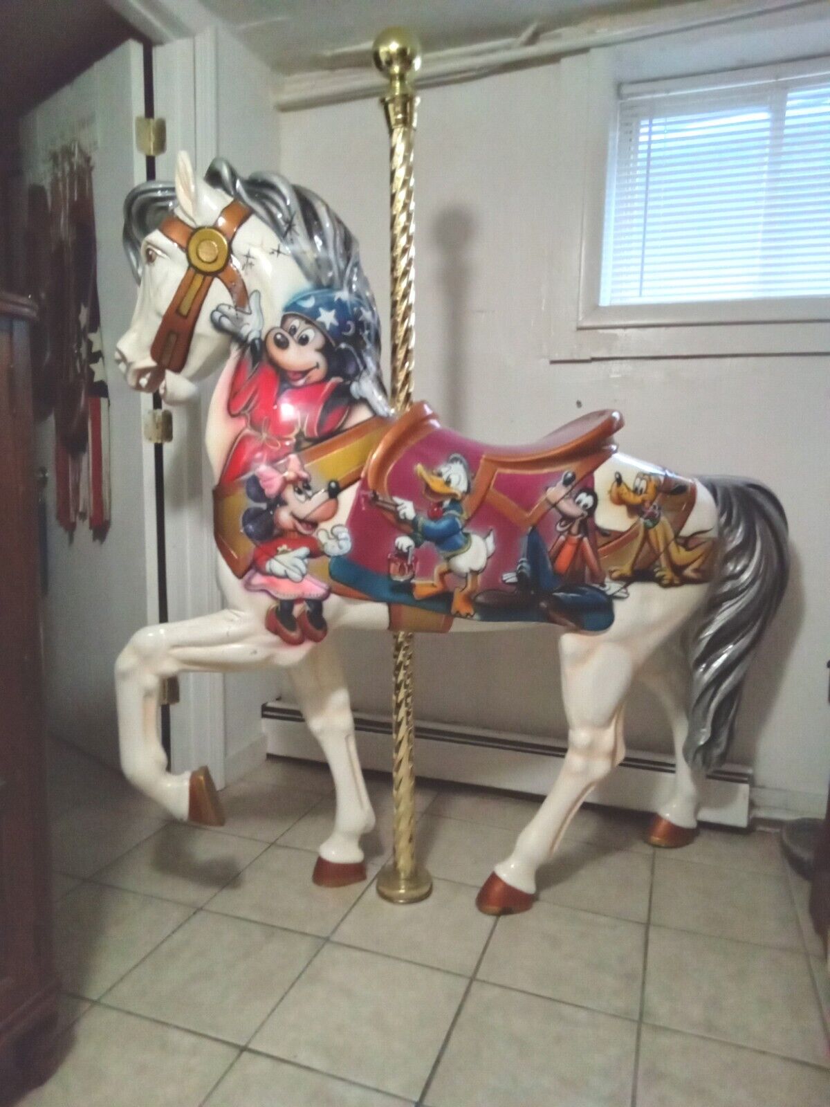 Life Size Disney Carousel Horse Brass Pole ~ Local Pickup 