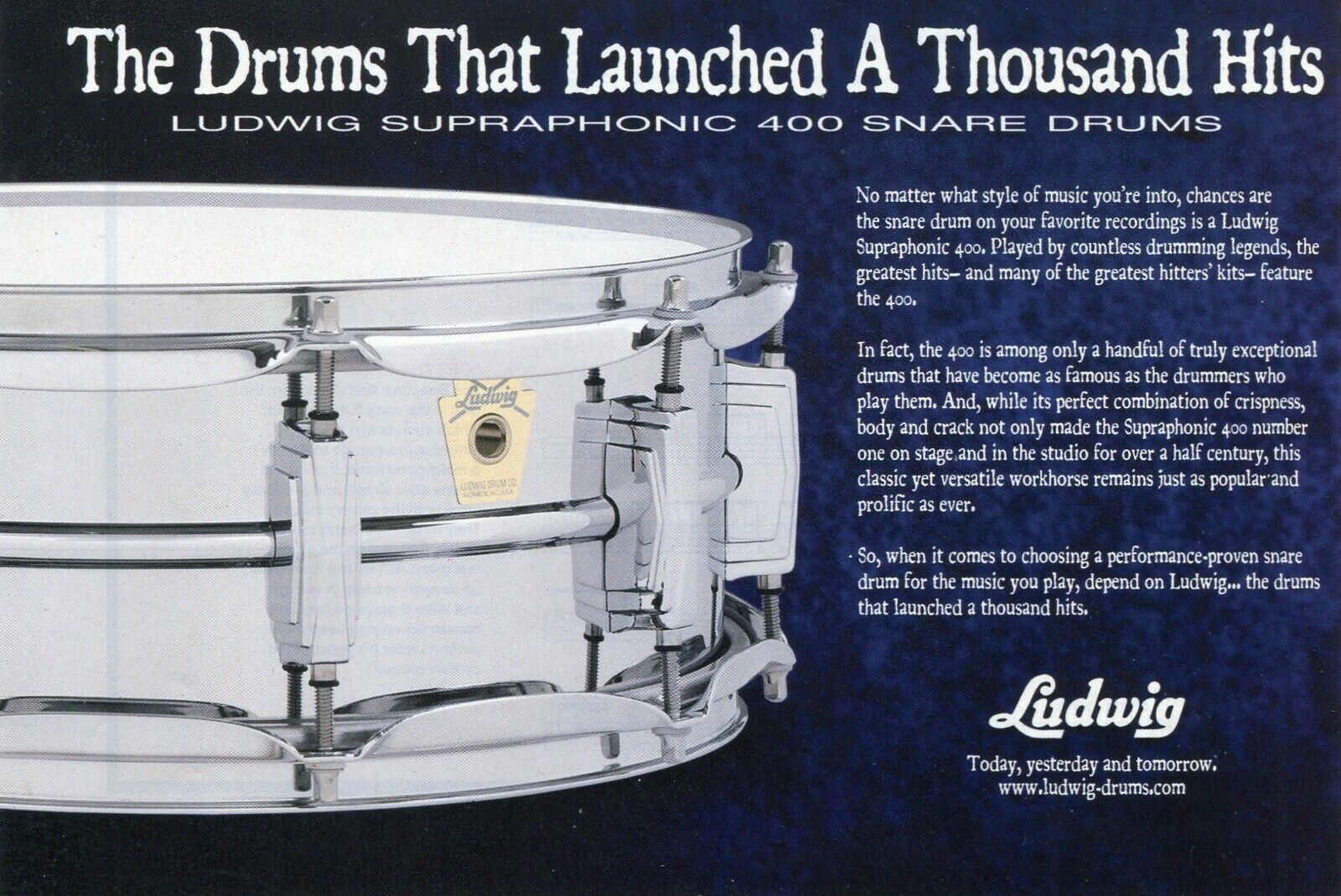 2007 small Print Ad of Ludwig Supraphonic 400 Snare Drum