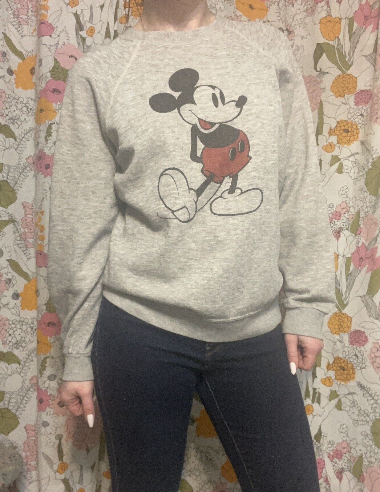 Original Vintage Mickey Mouse Sweatshirt  70’s Disney Casuals USA Soft Legit