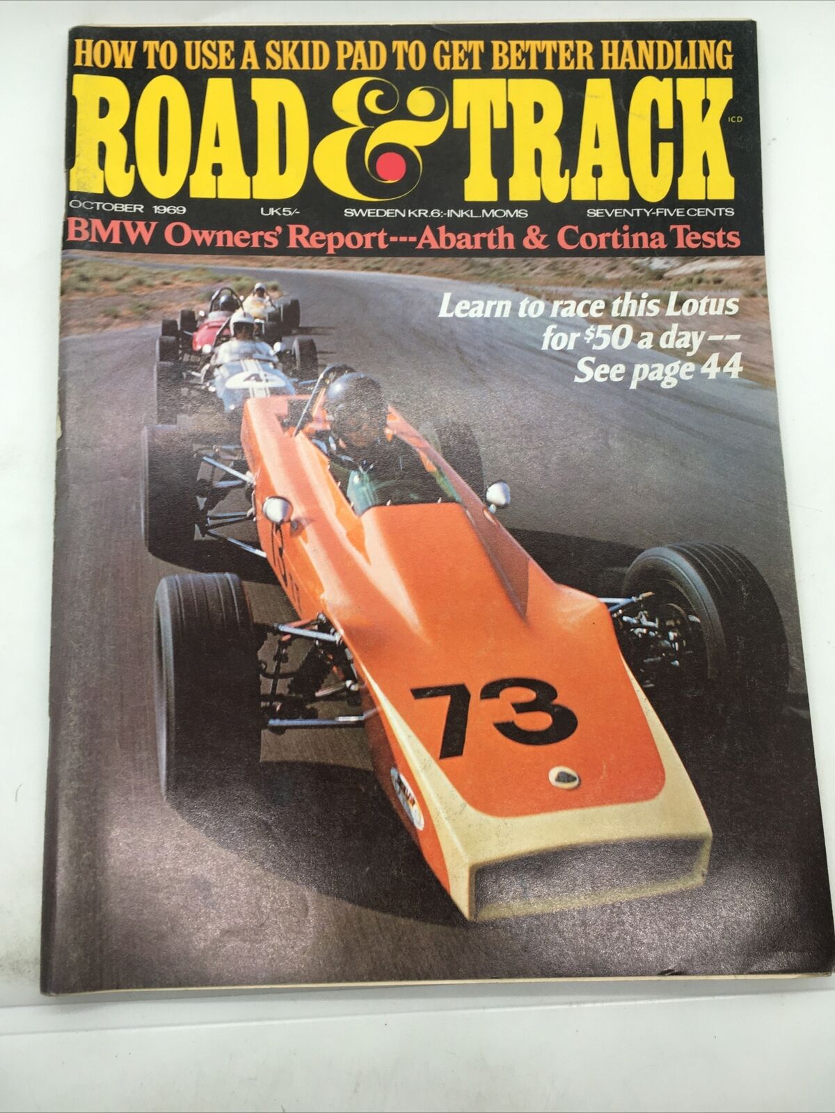 ROAD & TRACK MAGAZINE OCTOBER 1969 BMW OWNERS REPORT RACE LOTUS