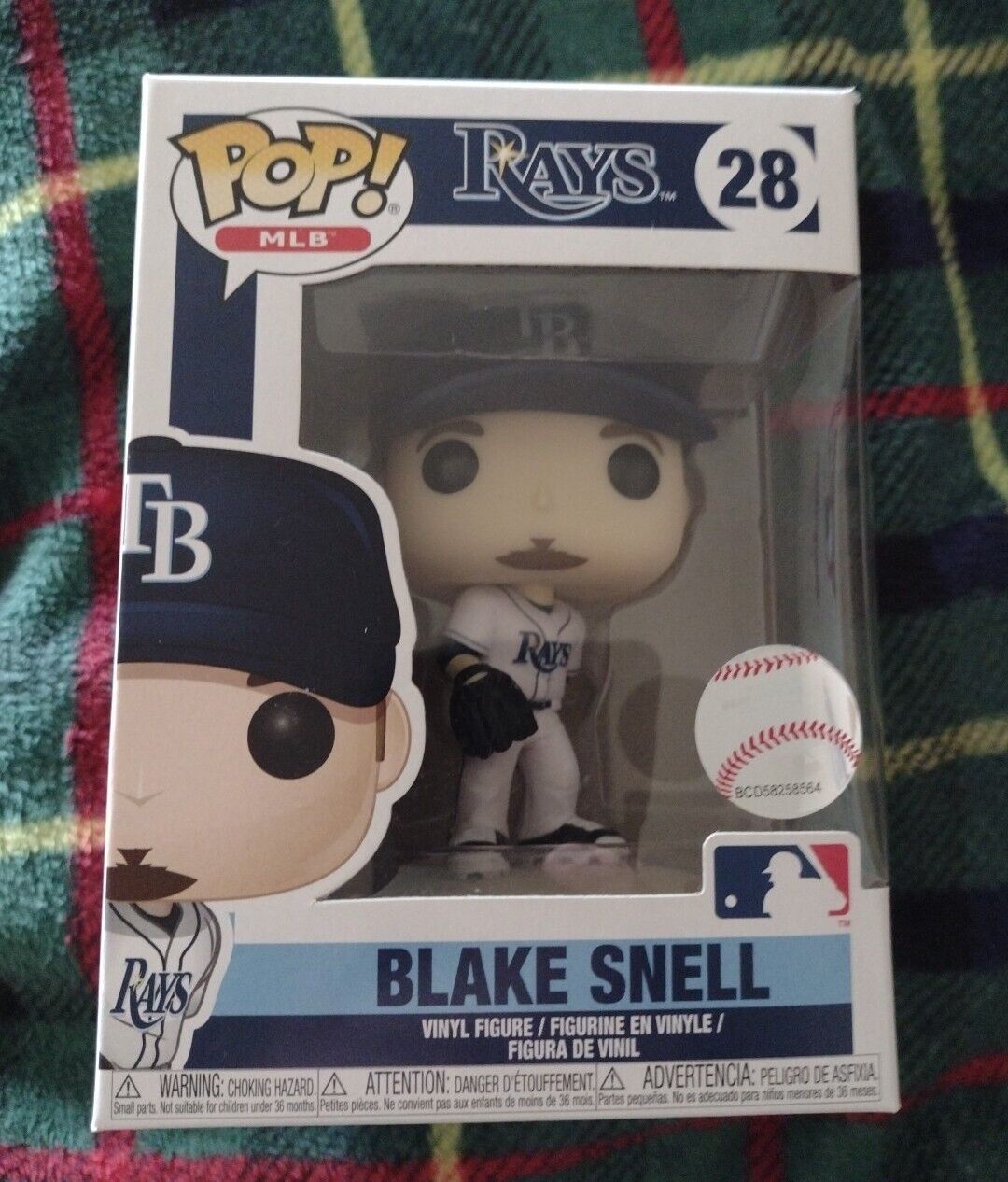 (HCW) Funko Pop - 28 Baseball MLB Blake Snell Tampa Bay Rays Vinyl Figure