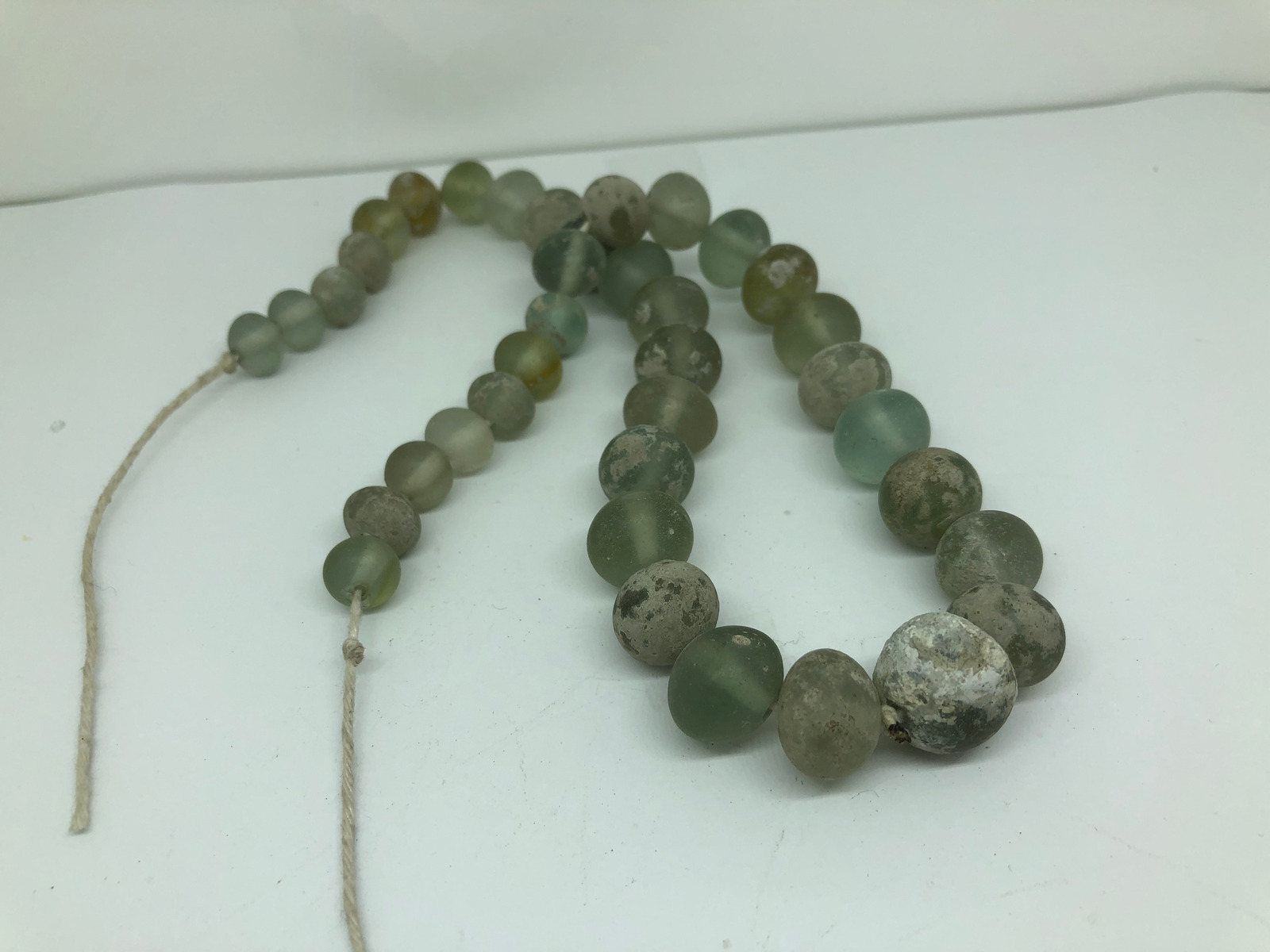 Natural Old Antique Old Roman Glass Gabri Beads Necklace