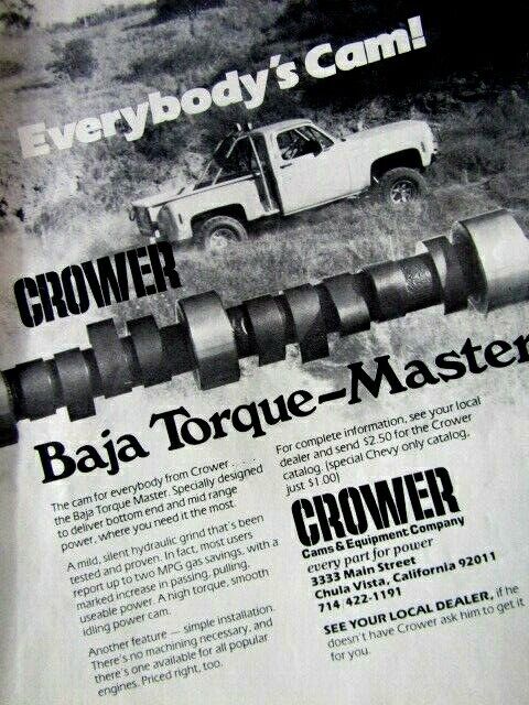 1979 Crower Cams Dodge Ram Baja Original Print Ad 8.5 x 11\