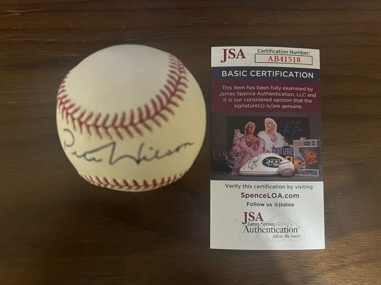 Sen./Gov. PETE WILSON (CA) Autographed Baseball Rare JSA Cert