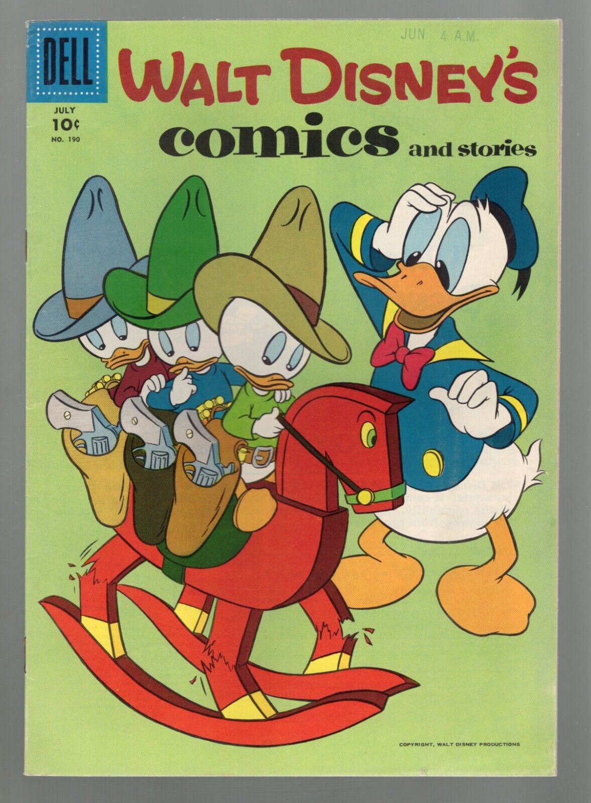 Walt Disney's Comics and Stories #190 Dell/Gold Key 1956 NM- 9.2
