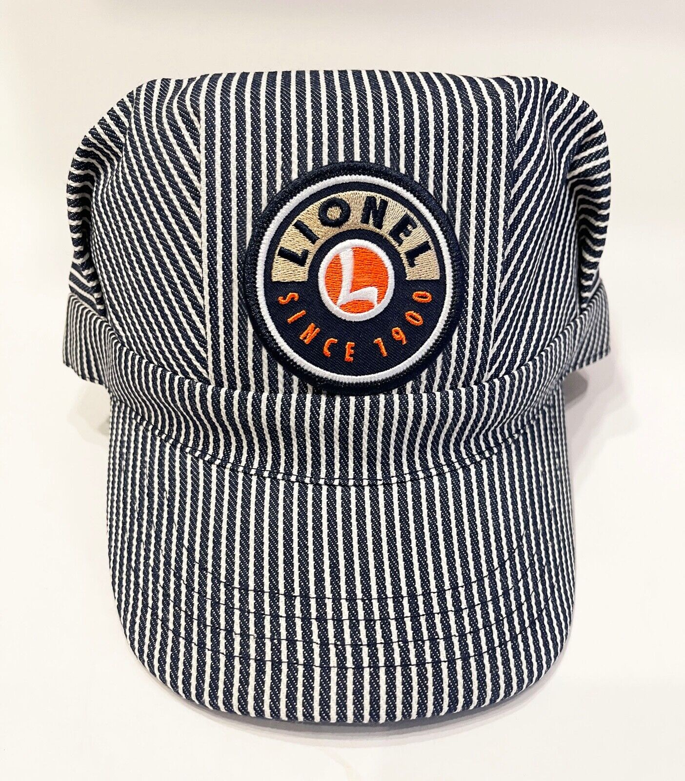 Classic LIONEL TRAINS HICKORY-STRIPED ENGINEER'S HAT Adult Size, Brand New