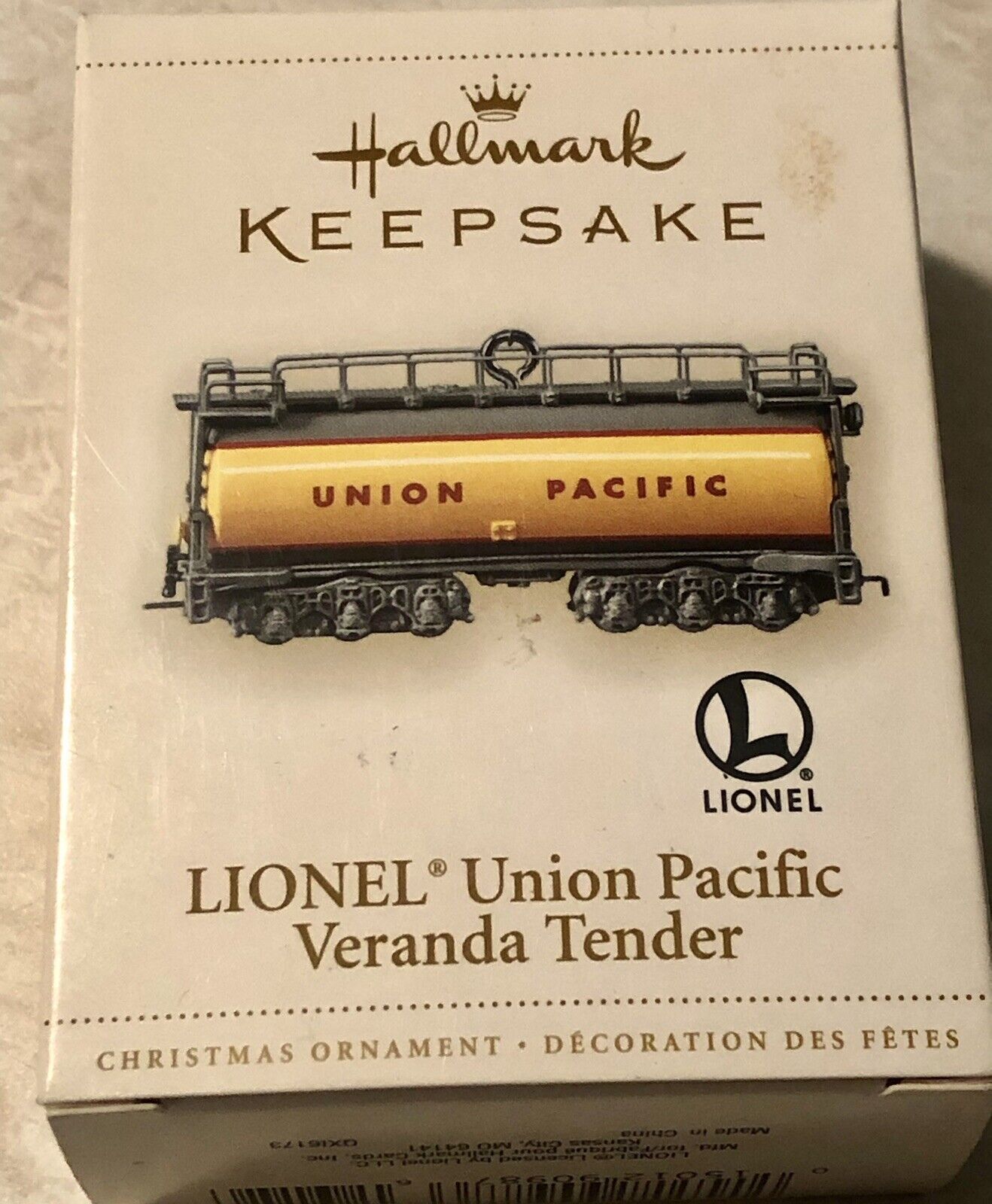 \'Union Pacific Veranda Tender\' \'Lionel Train Series\' Hallmark 2006 Ornament