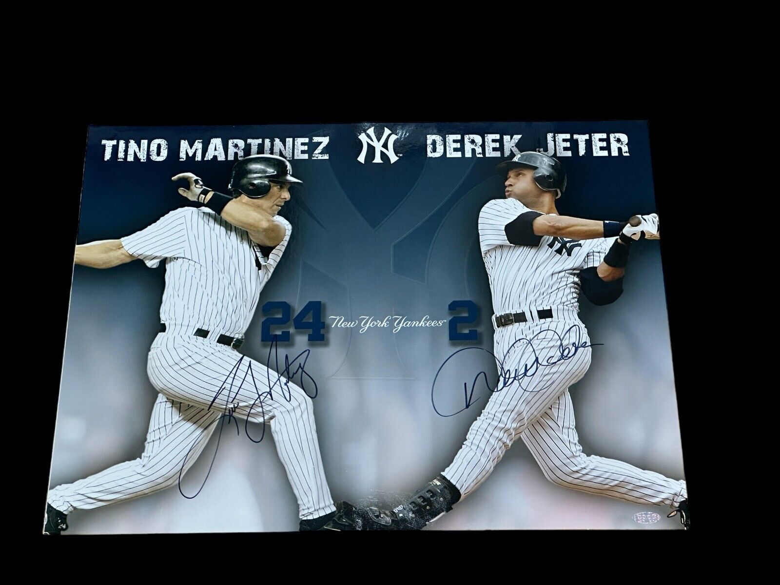Tino Martinez Derek Jeter NY Yankees Signed Autograph 16x20 Photo BAS Beckett