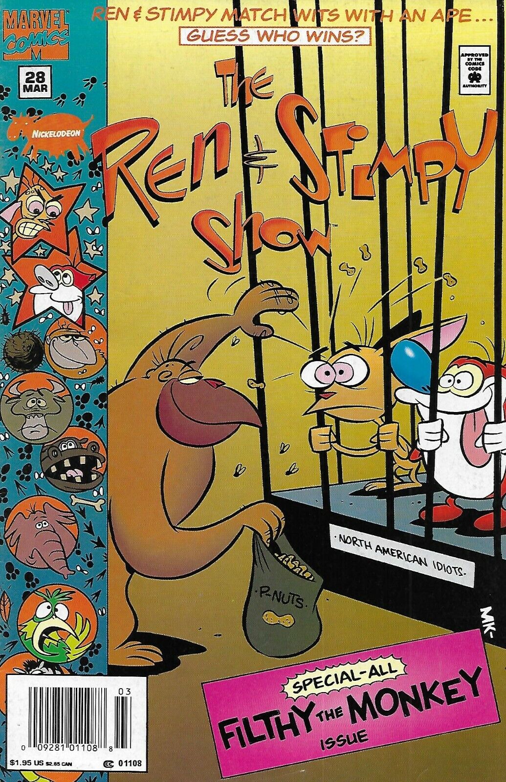 Ren And Stimpy Show Comic 28 Cover A First Print 1995 Barry Dutter Mike Kazaleh