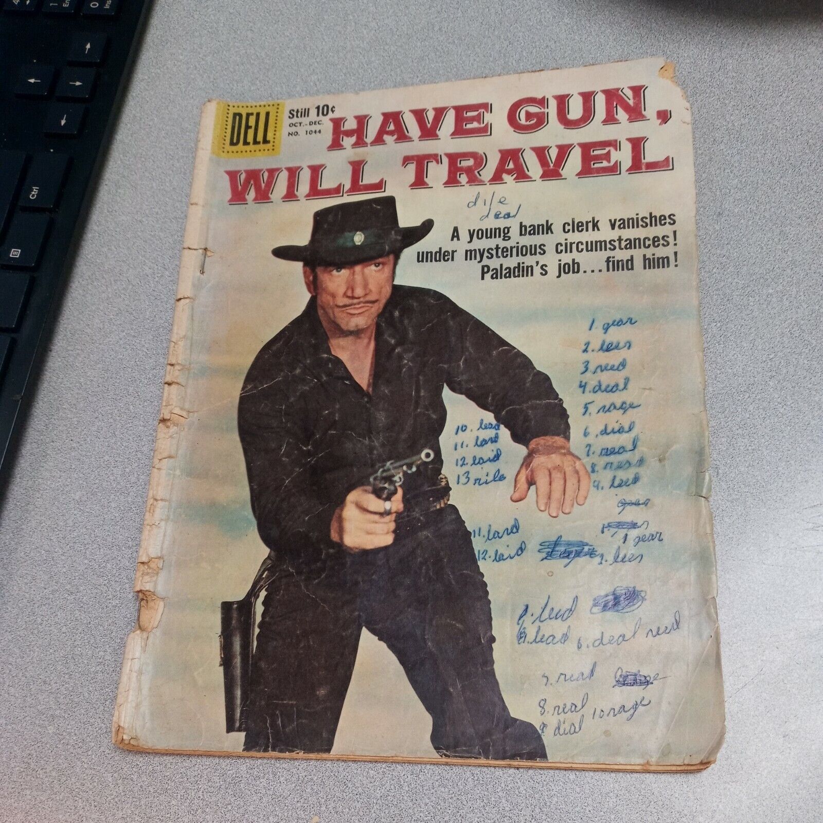 HAVE GUN, WILL TRAVEL  OCT. 1959  RICHARD BOONE Photo Cover  DELL # 1044 western