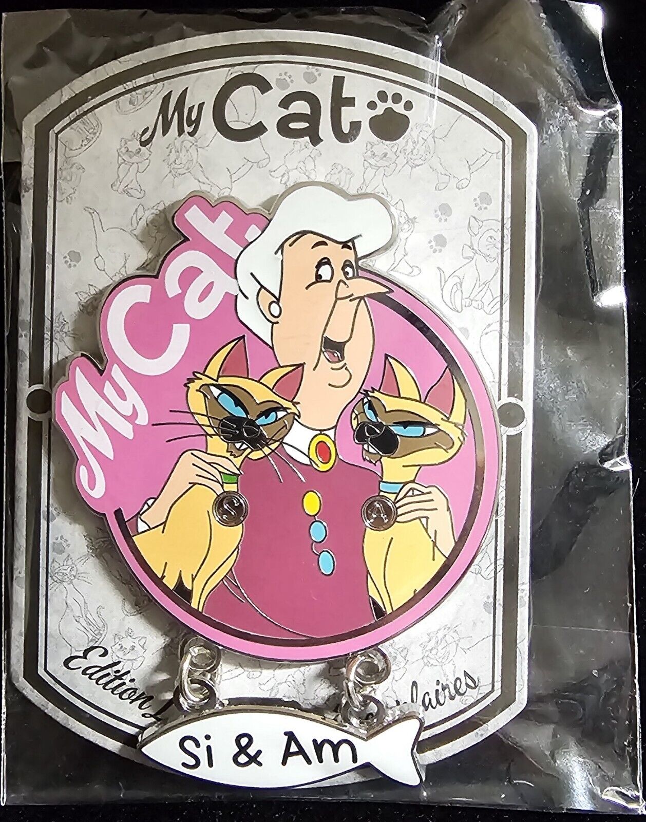 My Cat Pin Aunt Sara Si & Am Lady and The Tramp LE 700 Disneyland Paris 2018