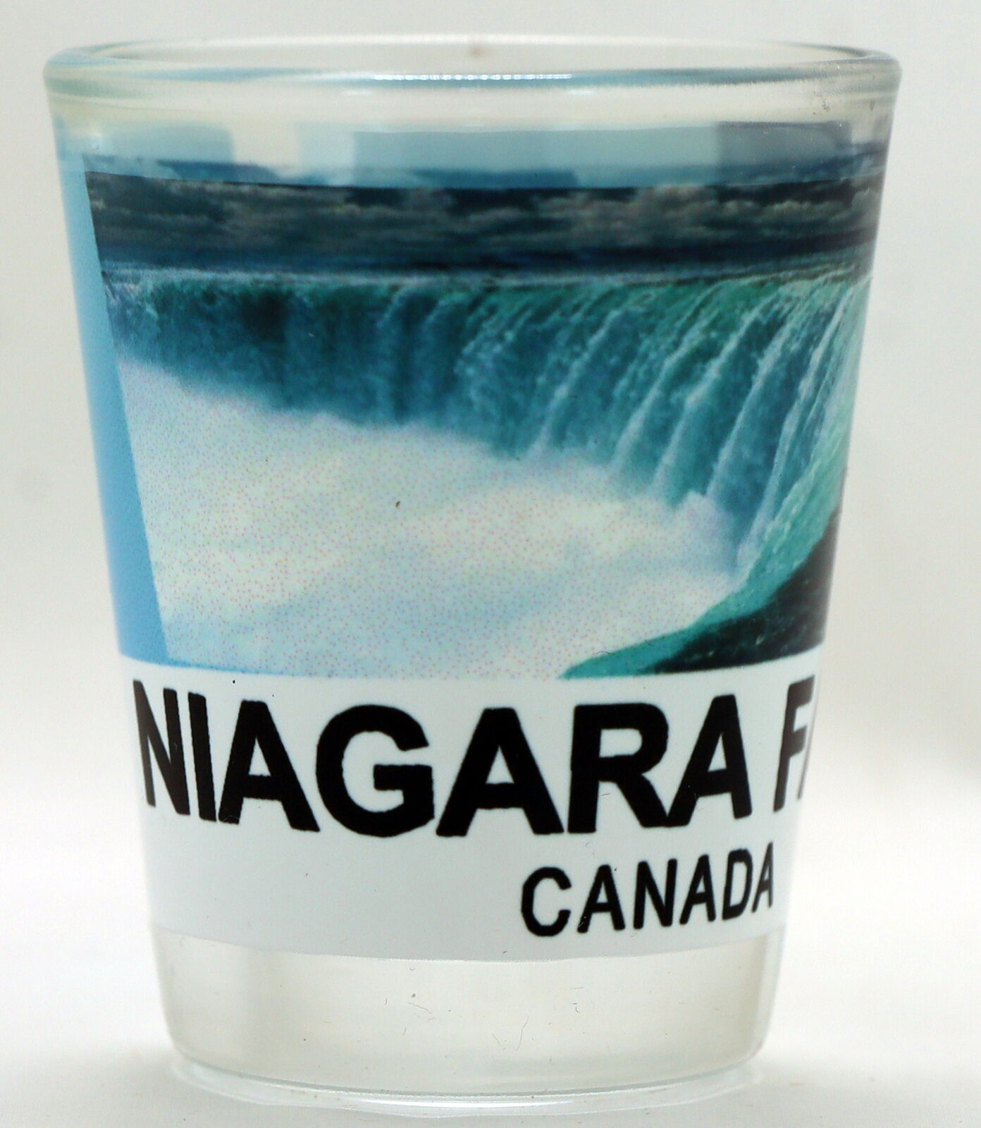 NIAGARA FALLS CANADA WATERFALL VIEW COLOR PHOTO SHOT GLASS SHOTGLASS