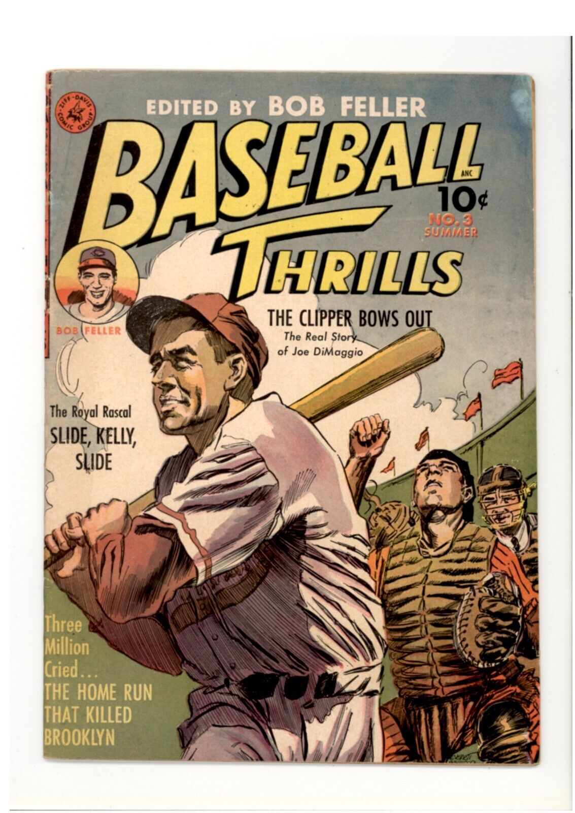 Baseball Thrills #3 VG+ Ziff Davis 1952