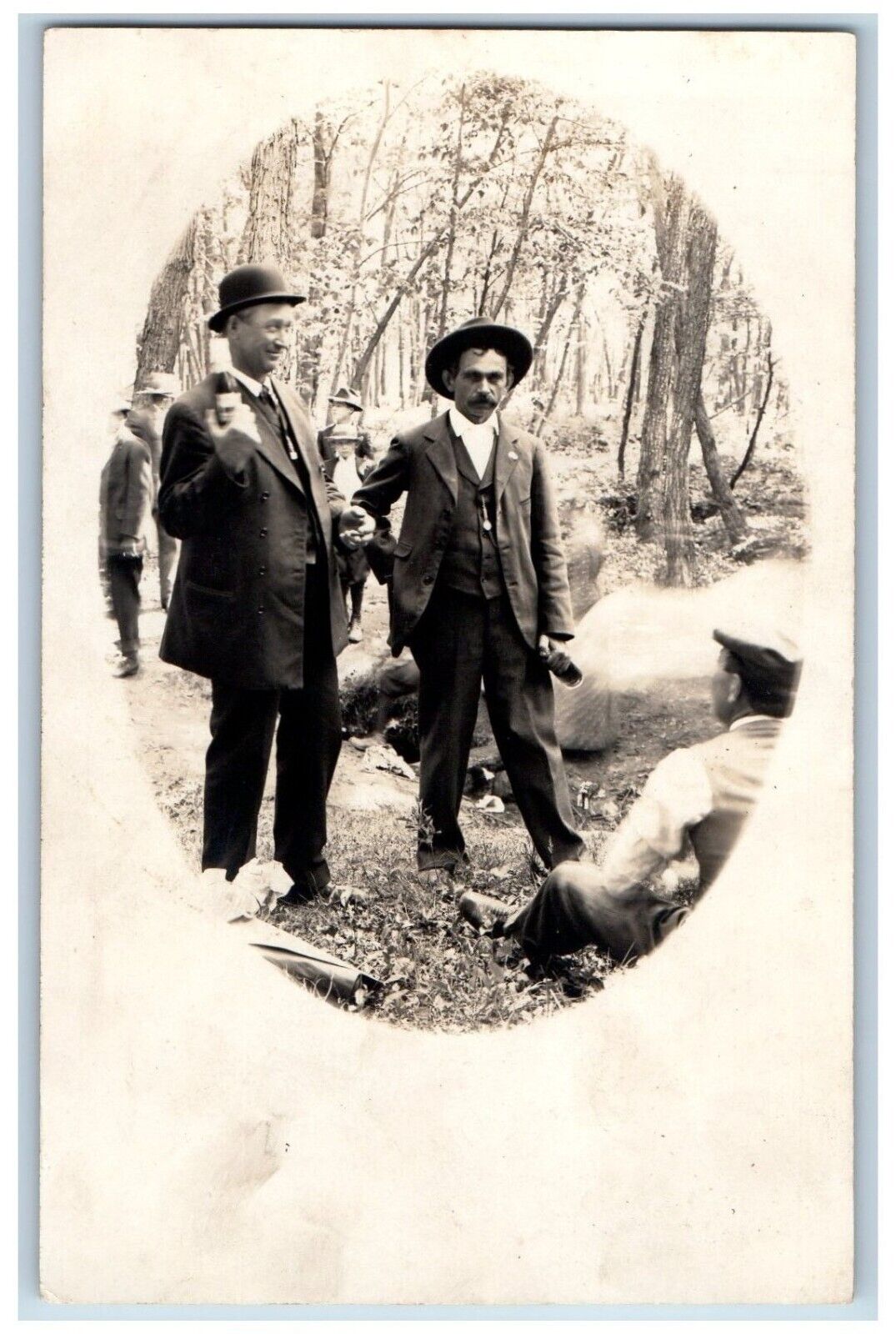 Owatonna Minnesota MN Postcard RPPC Photo Men Drinking Beer c1910's Antique