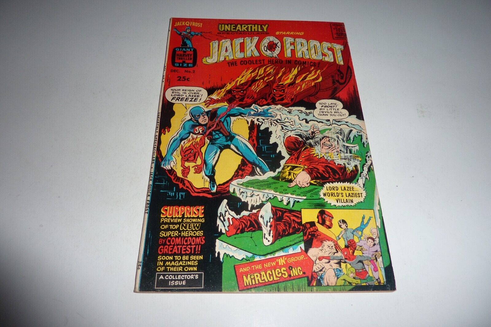 UNEARTHLY SPECTACULARS Jack Q. Frost #1 Harvey Comics 1966 VF- 7.5 Nice Copy