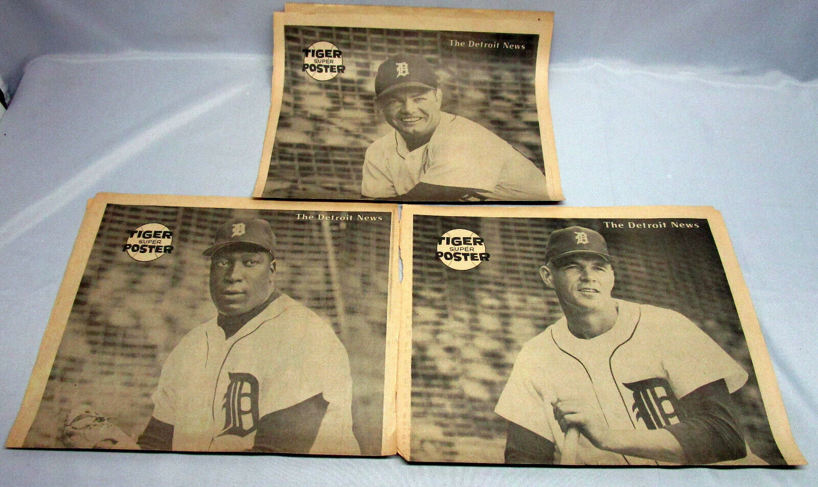 1968 Detroit News Detroit Tigers Super Poster Ads---Norm Cash, Brown & Stanley