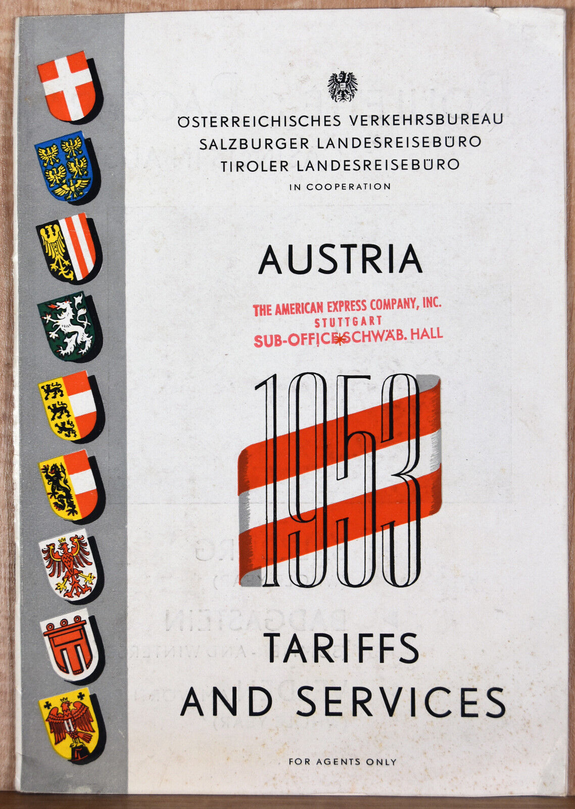1953 Booklet Advertising Tourism Austria Tariffs Services Vienna Verkehrsbureau